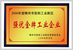 2007年，柳州富达荣获“强优金牌工业企业”称号